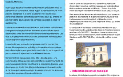 Lettre d’information – Mai 2020